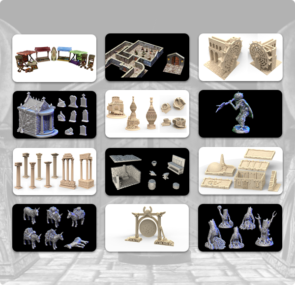 Humble 3D Printable Dungeons & Dragon Lairs Terrain Bundle