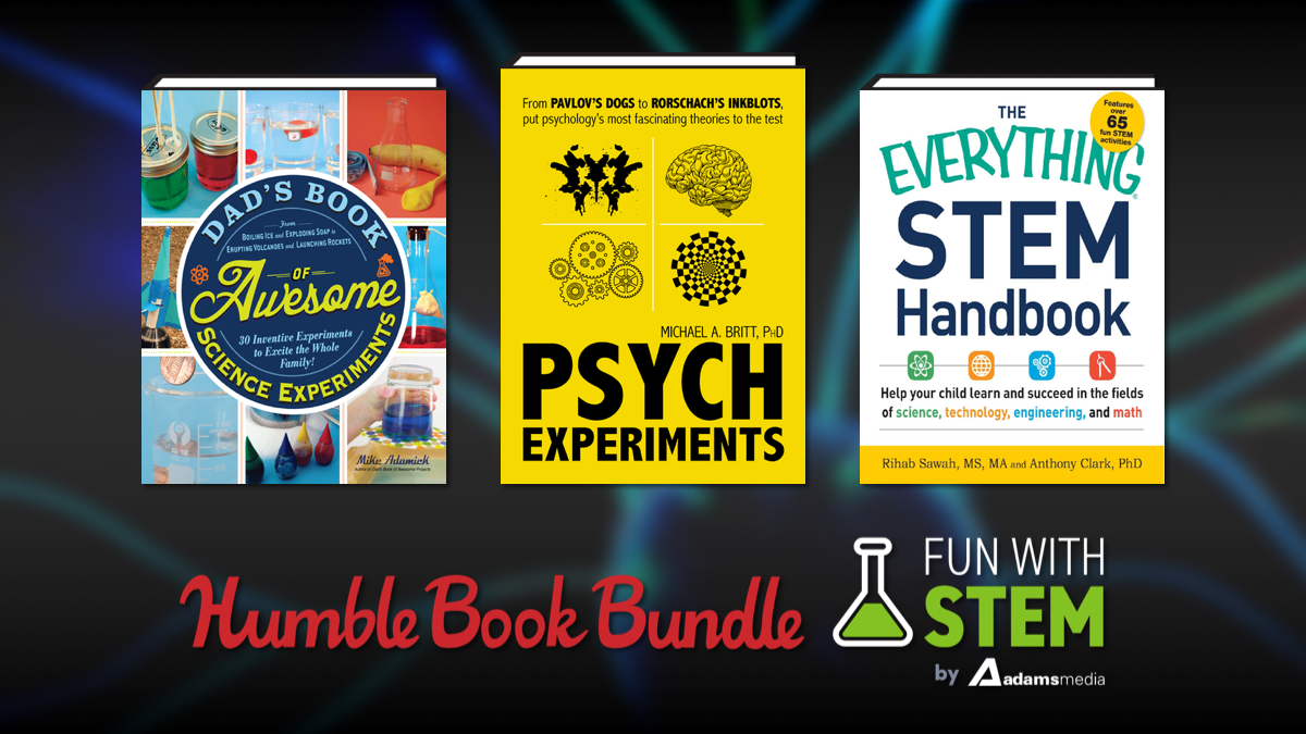 Just $1 for ebooks like Everything STEM Handbook, Physics of Star Wars, Dad’s Book of Awesome Science Experiments, and 100 Things to See in the Night Sky!