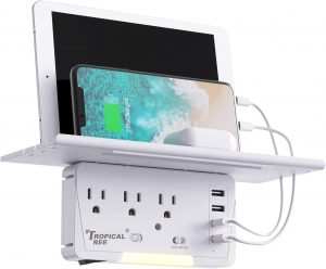 Review: TROPICALTREE Surge Protector Wall Outlet with Shelf