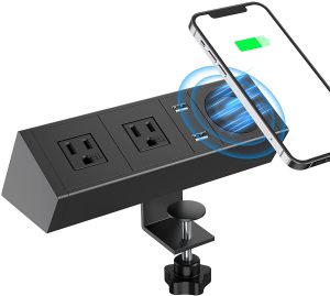 Review: Hezi Desk Clamp Power Strip with 10W Wireless Charger