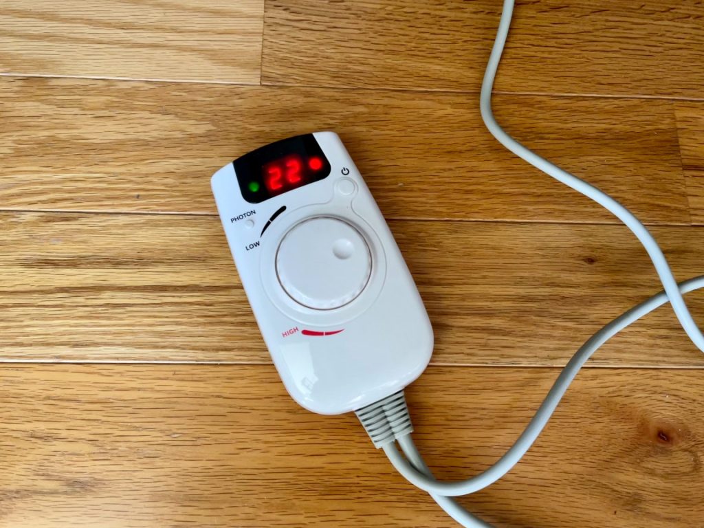 The wired remote is easy to use.