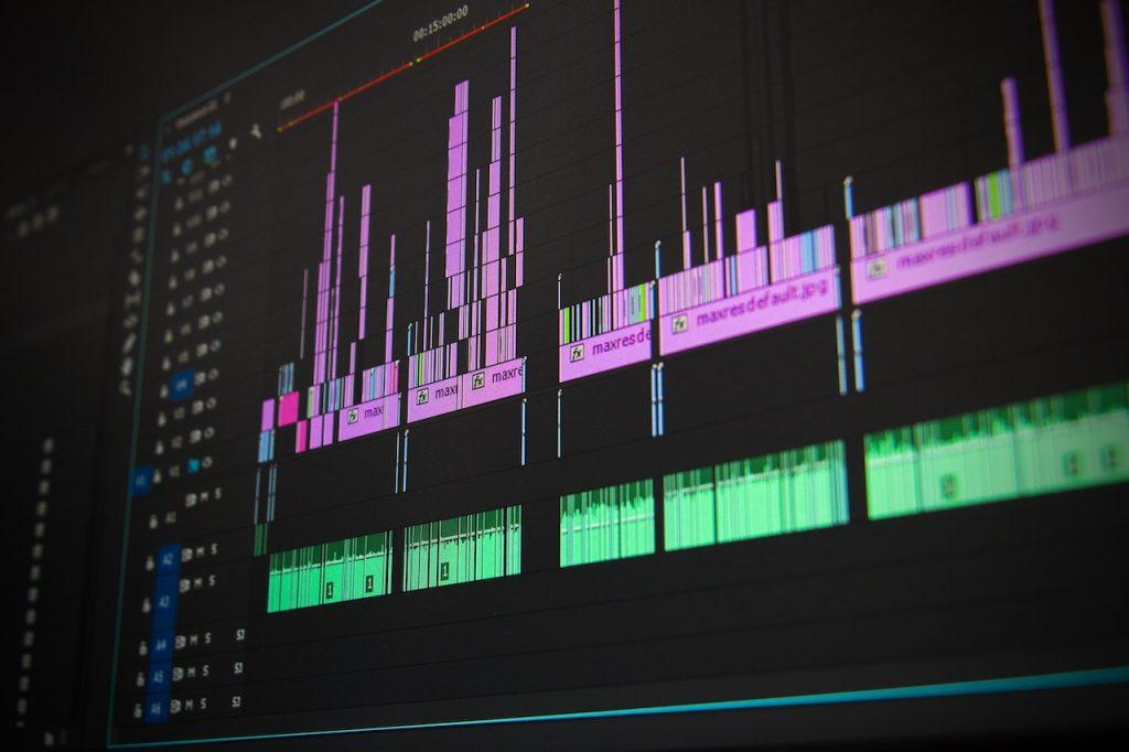 audio spectrum on a computer screen