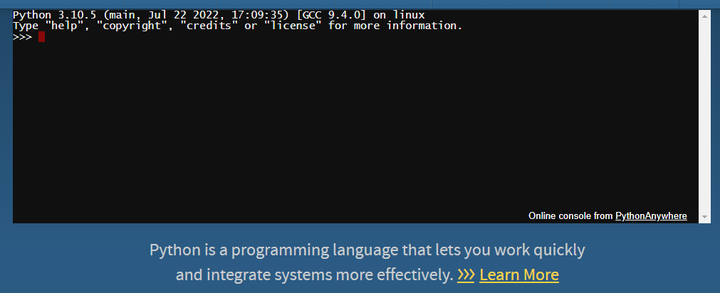 Python programming tool screenshot