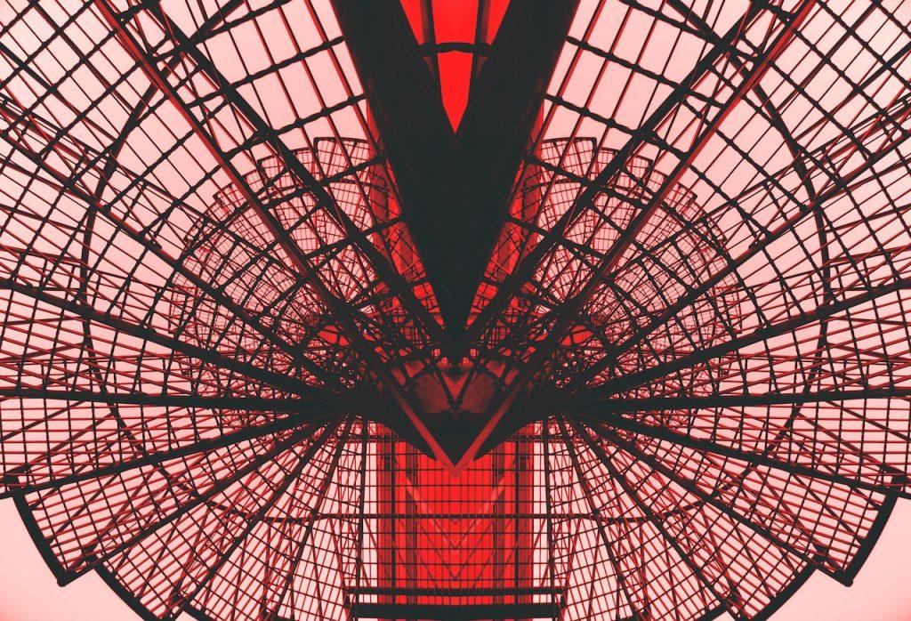 Architectural structure showing geometrical design