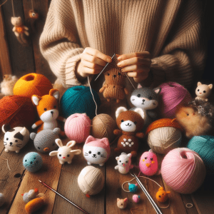 knitting and mochimochi - Generated with AI