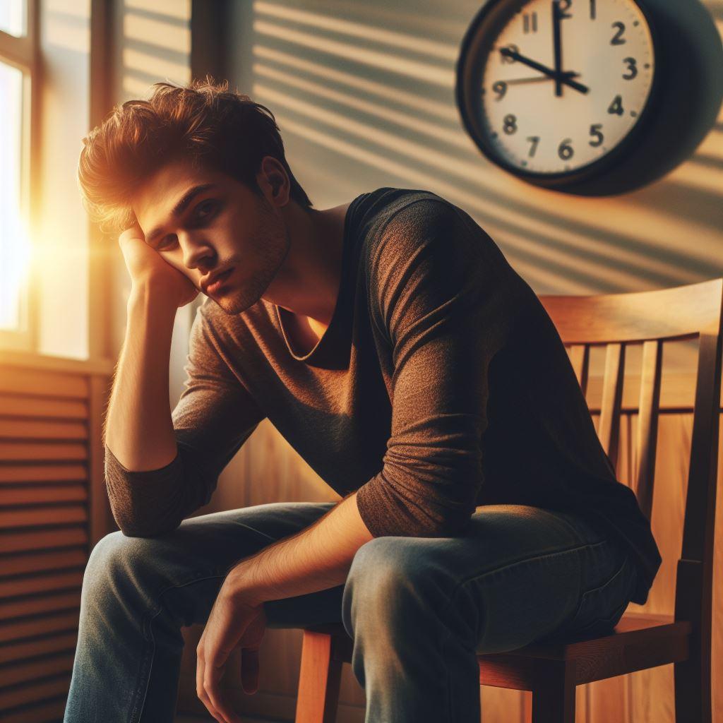 a man exhibiting boredom - Generated with AI